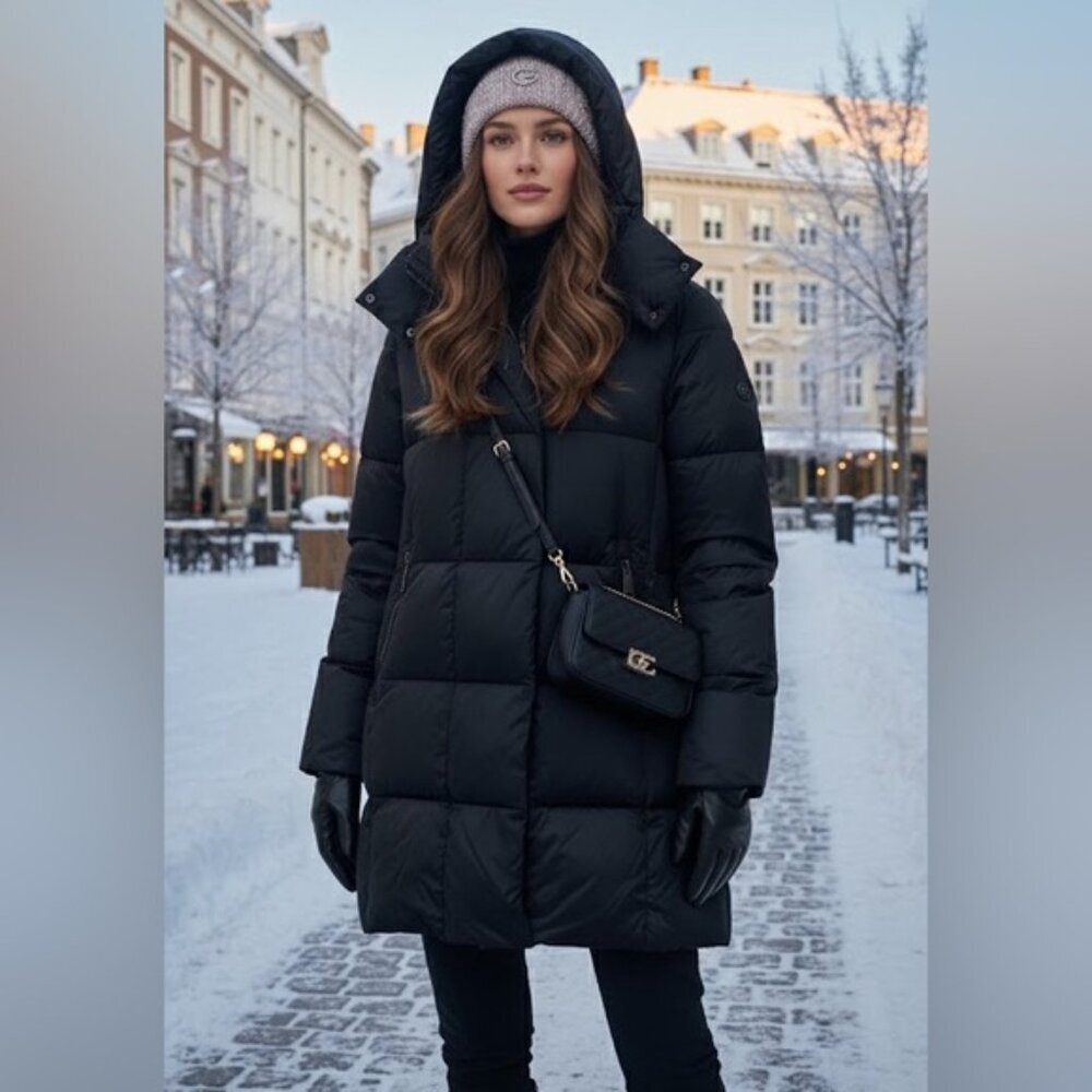 Goldbergh Luxury Sports Down Winter Jacket Black — Size US 8